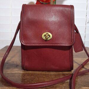 Vintage  Coach Scooter Dark Red Leather 1996 bag H6D 9893